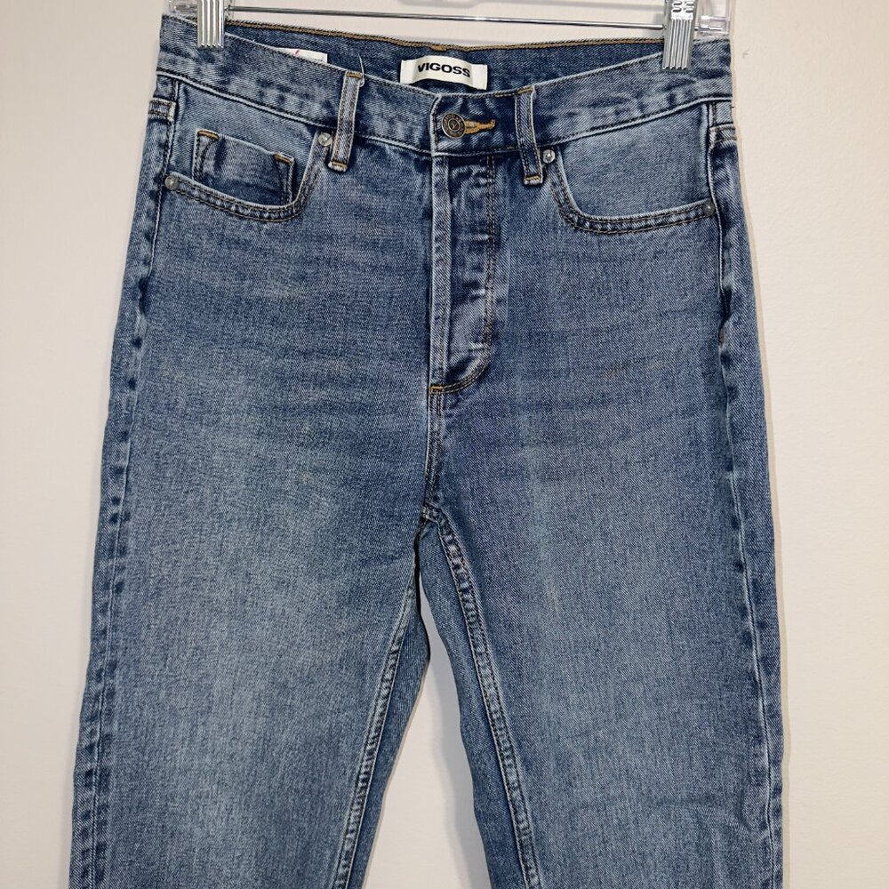 Vigoss Royce Straight Leg Denim Women's Size 26 Distressed Medium Wash - Picture 4 of 8